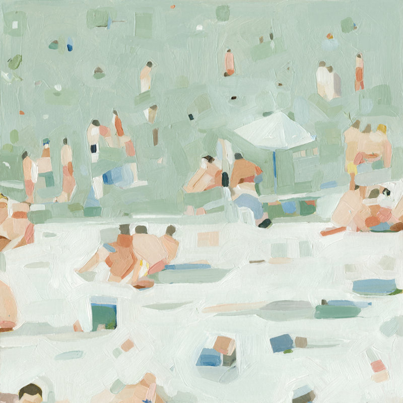 Summer Confetti I, peinture sur toile tendue, H 20 po x l 20 po