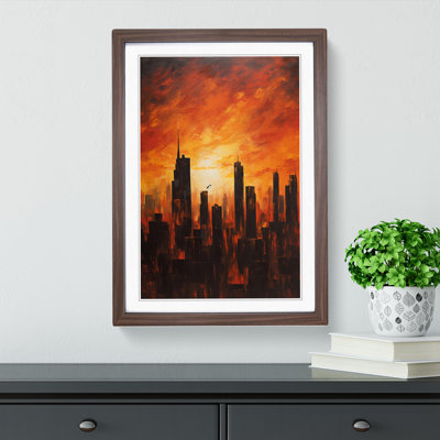 Skyline No.2 - Single Picture Frame Print on Wood