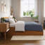 Lit plateforme en bois massif avec pied de lit et gigogne simple Orlando-96140347