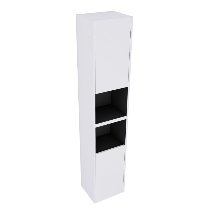 12" Bathroom Side Cabinet,2-Soft Close Doors,Float Mounting Design,12*2(KD-Packing)