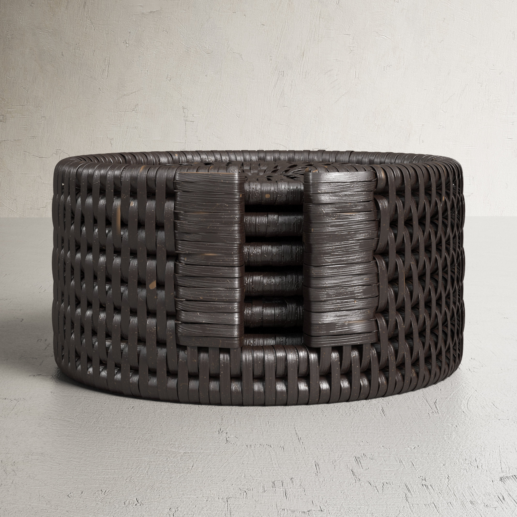 Camden Coaster Set with Holder, Tudor Black