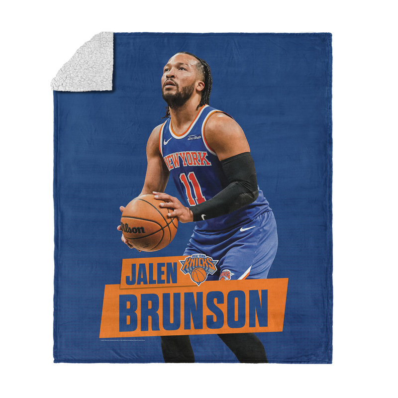Jeté en sherpa NBA New York Knicks Jalen Brunson Silk Touch
