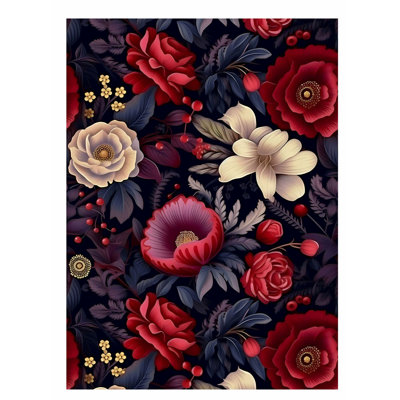 «Floral Dreaming of Luxe Flowers», reproduction d'art classique sans cadre