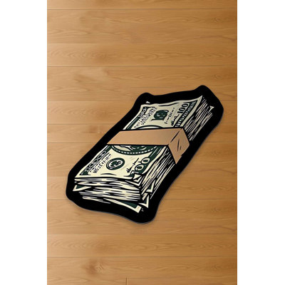Money Stacks Graphic Area Rug