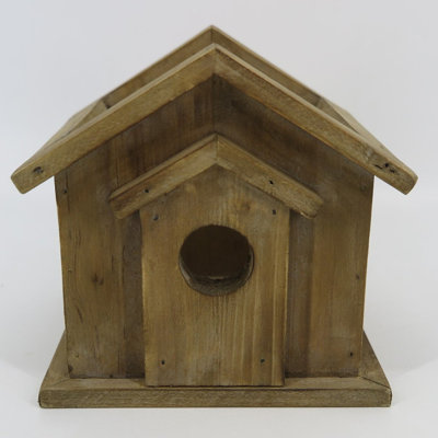 Maison d'oiseaux rustique en bois brun