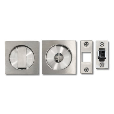 Pocket Door Hardware- Privacy with Finger Edge Pull
