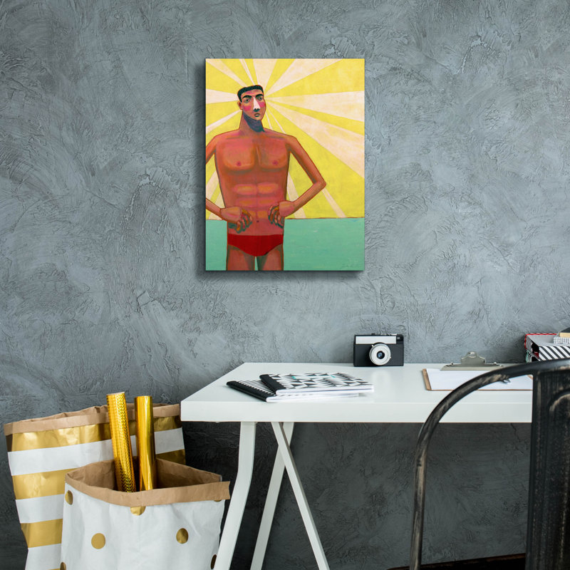 «Epic Graffiti» «The Lifeguard» par Bebe Keith, art mural sur toile, 12 po x 16 po, H 16 po x l 12 po