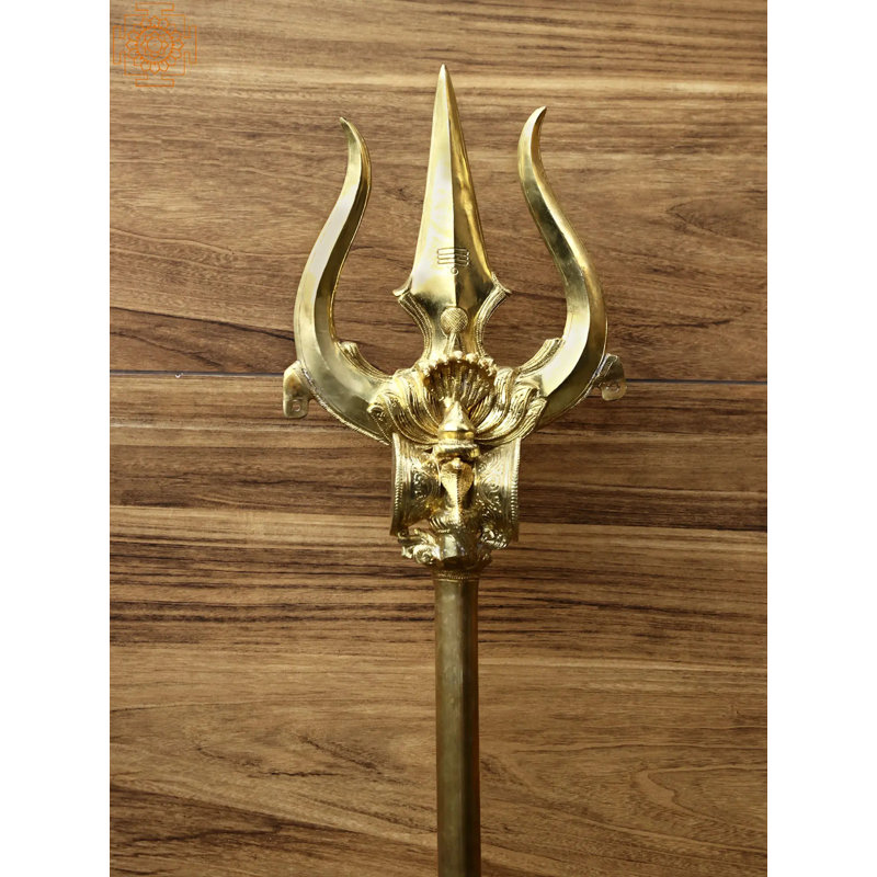 Grand 84 "Trident / Trishul avec diya 84" Shiva