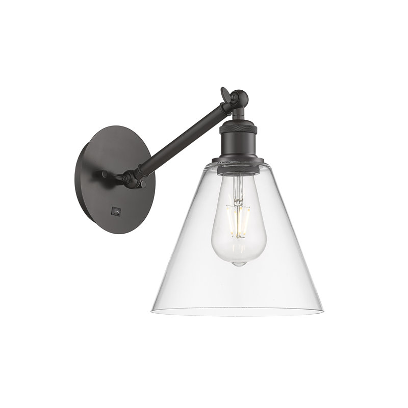 Shauna Armed Sconce, LED, Clear, Oil Rubbed Bronze