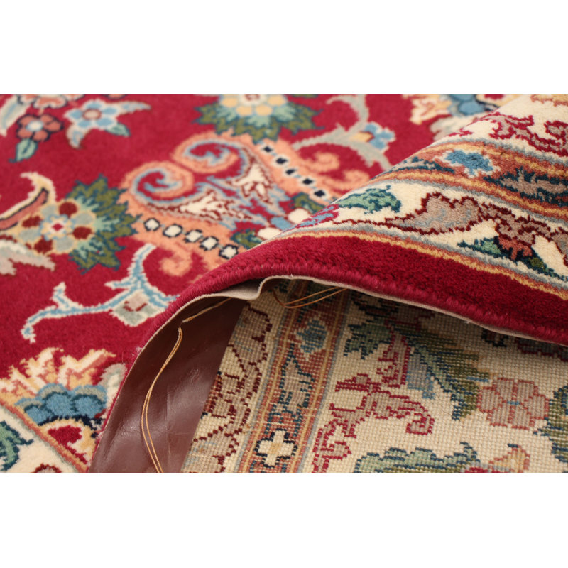 Tapis décoratif en laine noué à la main de conception unique noué à la main new age de couleur bourgogne/beige 6 pi x 9 pi 2 po