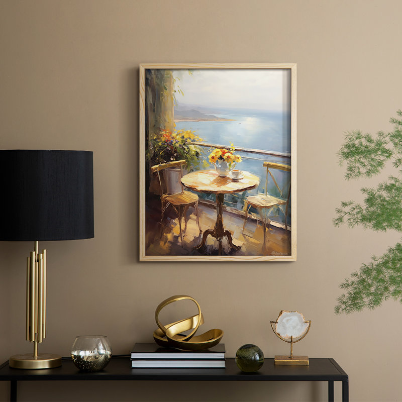 Reproduction encadrée FLORAL Series DCCXLIX - bois massif, Naturel, H 21 po x l 17 po