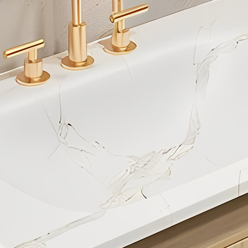 Nouvelle armoire de salle de bain de style chinois, H 19,68 po x l 78,74 po x P 21,65 po