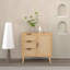 Commode, commode de chambre à coucher, commode, commode en rotin et bois pour chambre à coucher, armoire d'angle