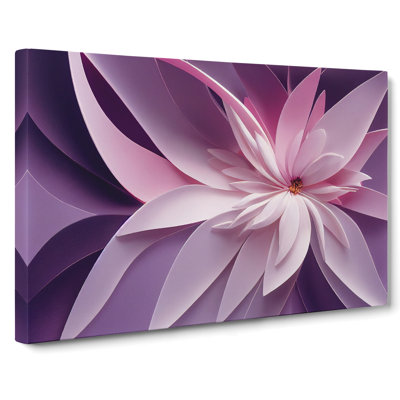 Interesting Modern Flower Art - Wrapped Canvas