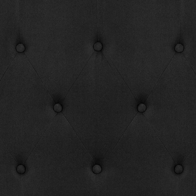 Black Tufted Upholstered Queen Size Headboard