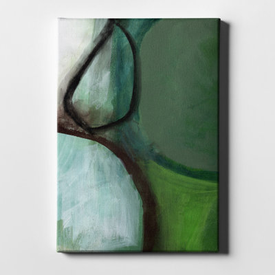 «Green Abstract» par Linda Woods, reproduction sur toile