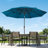 10 ft Patio Umbrella - 3-Tiered Sunshade with Push Button Tilt and Easy-Open Crank - Outdoor Umbrella for Deck, Yard, or Pool by Pure Garden (Teal)-1064422573