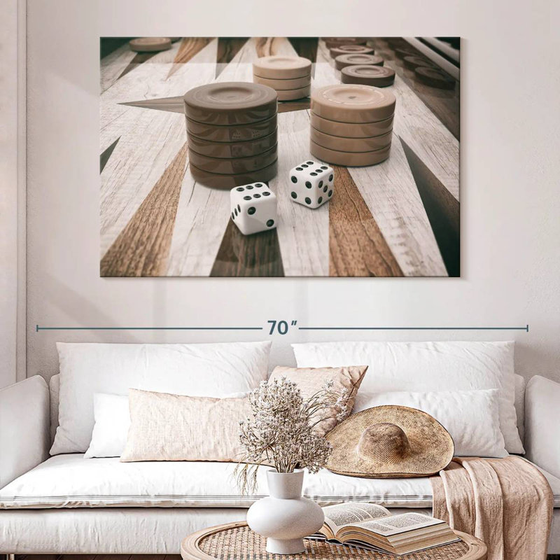 Senne Wooden Backgammon Board, 34" H x 51" W