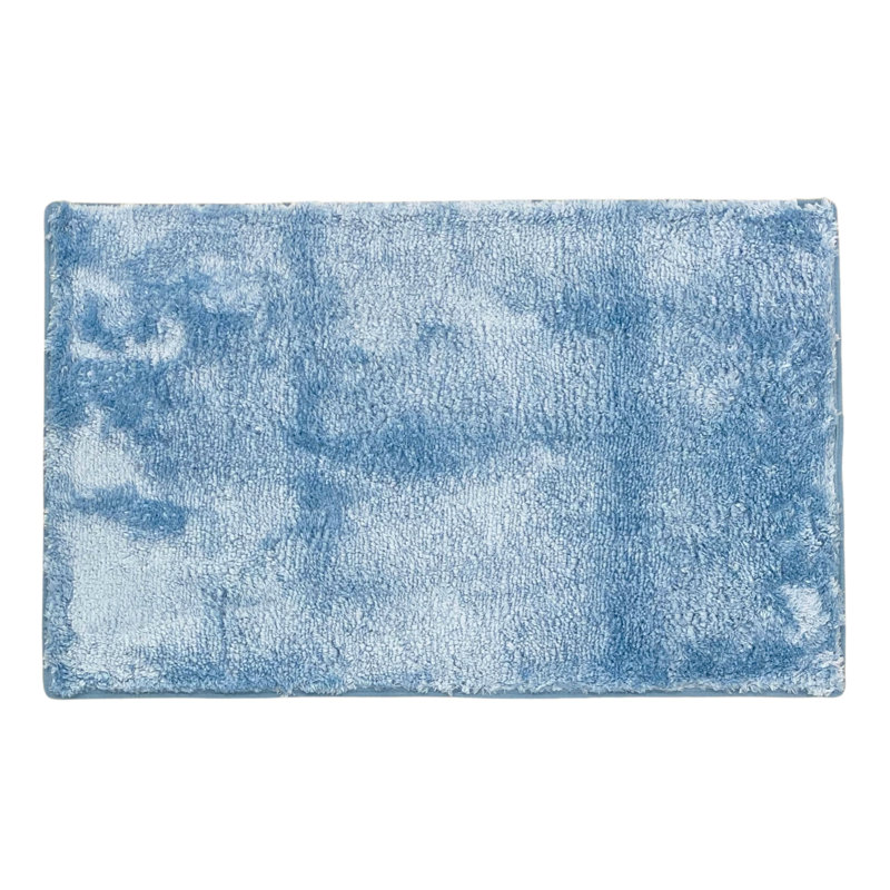 Hiltonia Polypropylene Non-Slip Bath Rug, 32" L x 20" W, Blue