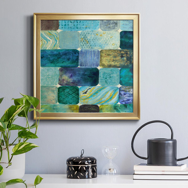 «Arranging Sea Glass», reproduction d'art sur toile encadrée, H 30,5 po x l 30,5 po x P 1,5 po, Or