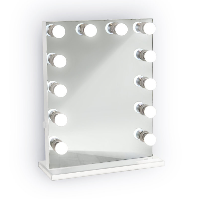 Andaluss Wood Flat Mirror, 31" x 25", White