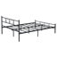 Adrina Minimalist Black Metal Bed Frame With Heart Scroll Design-2146187494