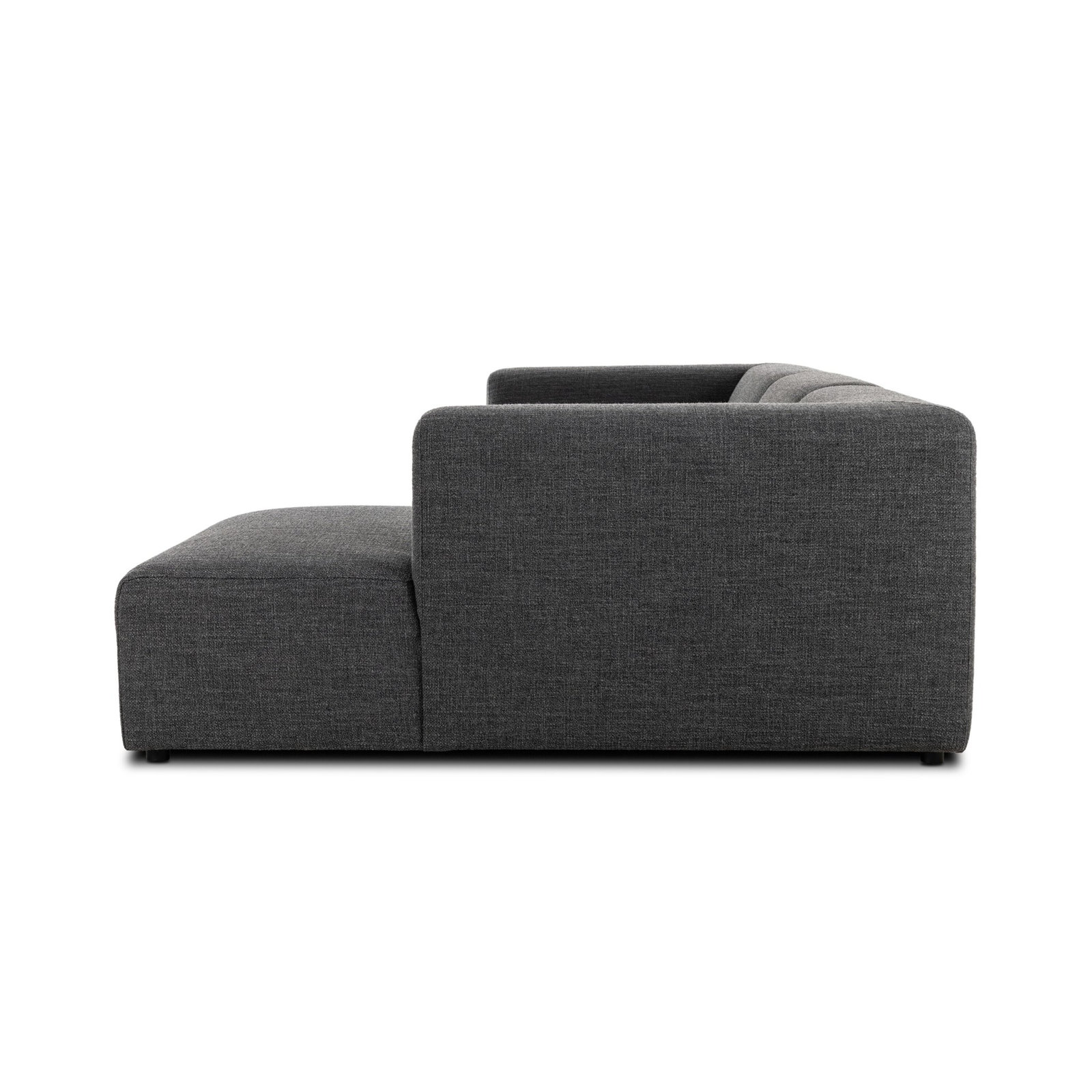 Sloan 3PC Sectional, Right Hand Facing, Saxon Charcoal Polyester Blend