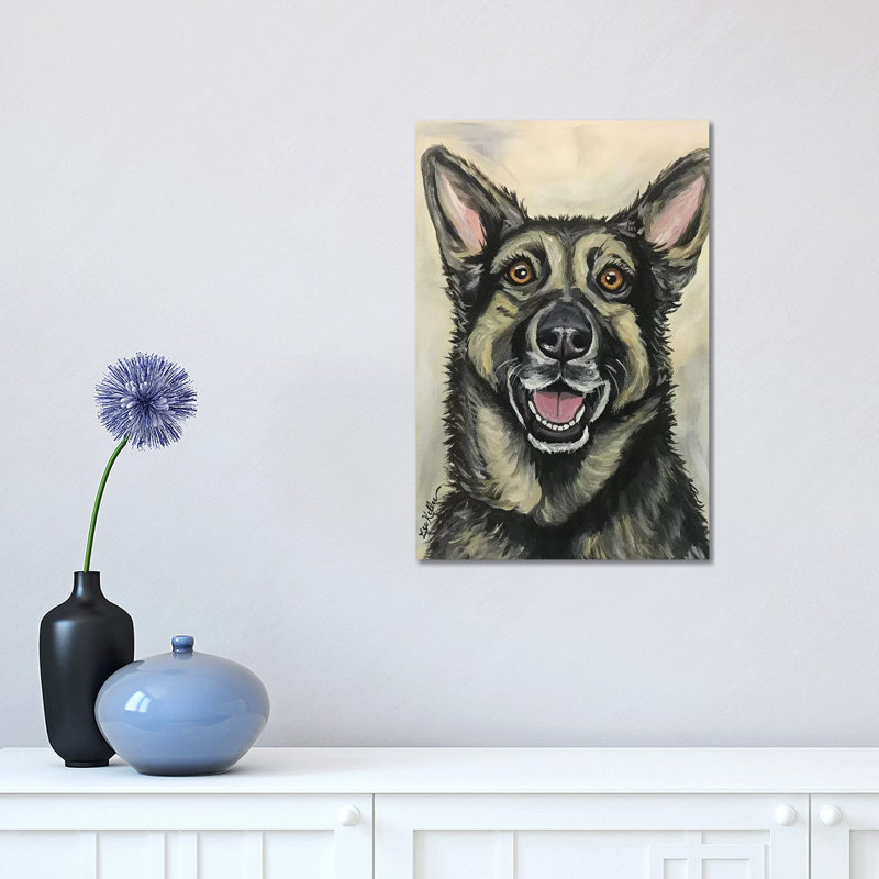 German Shepherd - Wrapped Canvas Painting, 30.48 cm H x 45.72 cm W