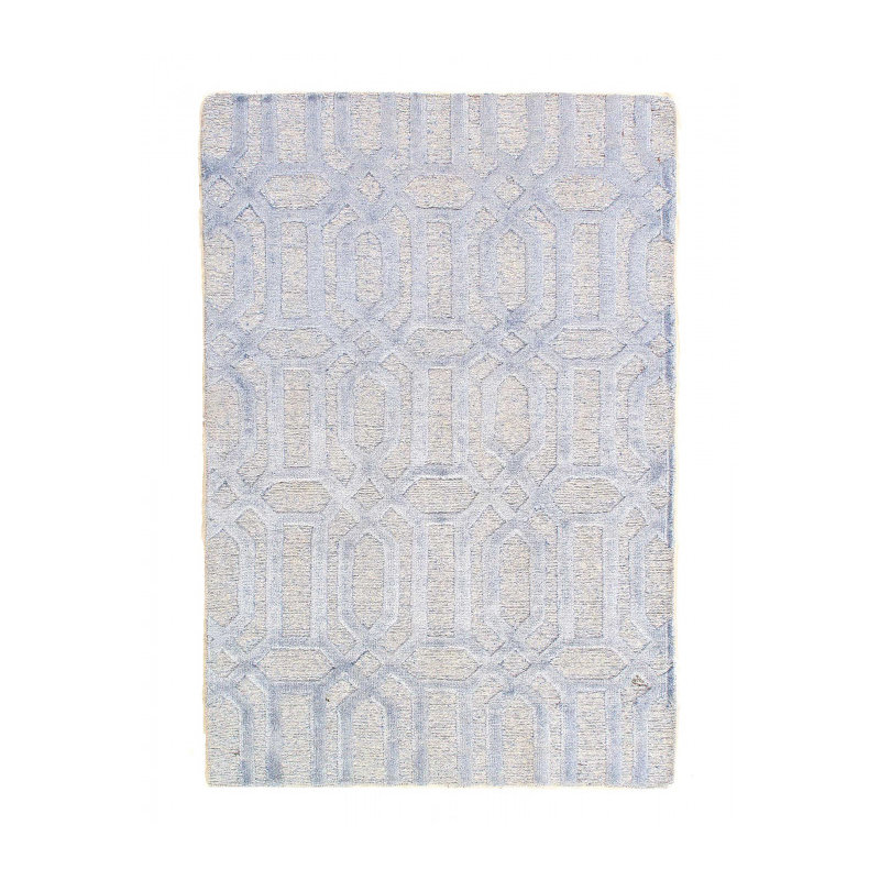 Light Blue Modern silk & wool 3'11'' x 5'9''