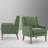 Ayran Upholstered Wingback Armchair with Solid Wood Legs-1412174360