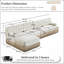 135.6 " Velvet L-Shaped Sectional with Ottoman