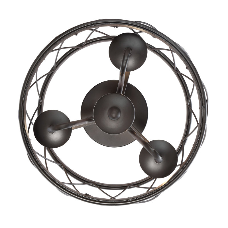Clare Semi Flush Mount, Palladian Bronze, 13.5" H x 12.5" W x 12.5" D