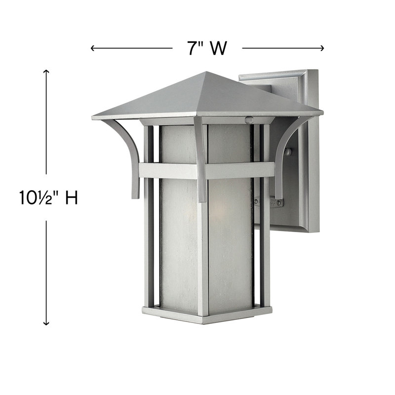 Harbor Outdoor Wall Lantern, 10.5" H x 7" W, Non-Energy Saving/Non-Dark Sky, Satin Black
