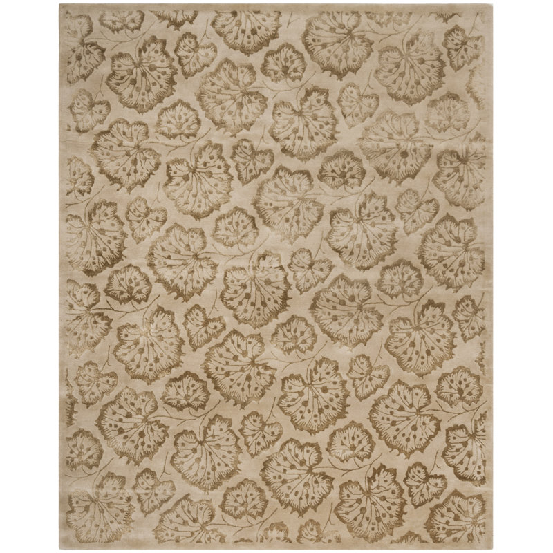 Martha Stewart Hand Tufted Viscos/Wool Floral Rug in null, Rectangle 2'6" x 4'3"