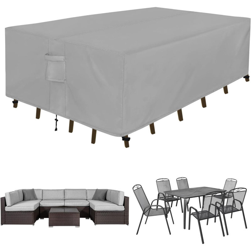 Housse pour ensemble de canapé d'extérieur modulaire imperméable, Gris