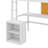 Loft Bed With Desk, Loft Bed With 2 Tier Drawers Cabinet And Writing Board, 2 Built-In Ladders-806988001-806988006