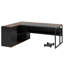 Bureau de direction en L 71 po avec armoire de rangement et tablettes (sans la chaise)-271782730