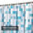 Dark Blue Rectangles Rectangular Navy Shower Curtain with 12 Hooks-1357502935