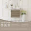 Rangement pour salle de bain peu encombrant | Bois d'ingénierie | Style moderne | Meuble-lavabo mural avec lavabo