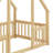 Dreamy Kids’ House Bed Ground-Level Design With Sturdy Wooden Guardrails-1836043456