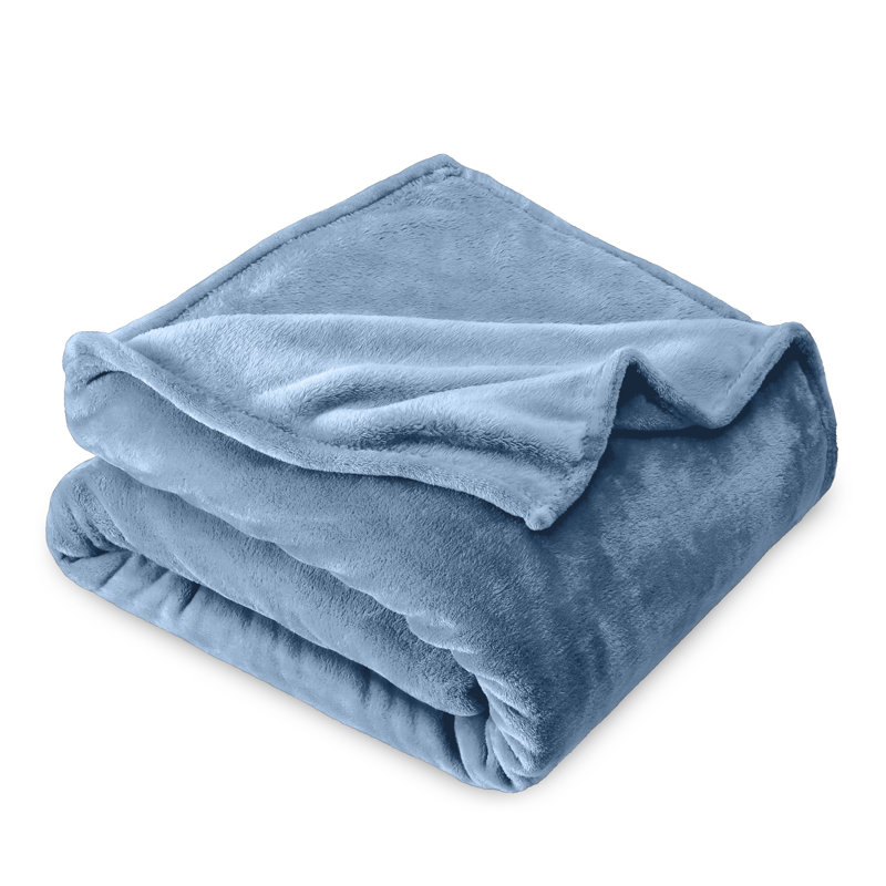 Couverture en molleton Bare Home Microplush - Kid, Bleu couronne