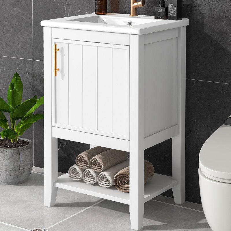 Ensemble de meuble-lavabo simple 20 po Mirutil, Blanc