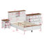 Ensemble 3 pièces Modern Farmhouse comprenant une tête de lit avec ports de charge, table de chevet et commode-1789501836