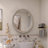 Round Wall Mirror With Carved Frame