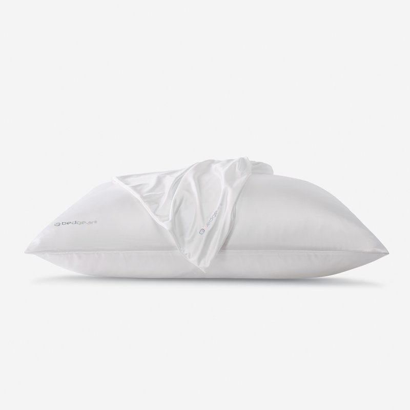 Taie d'oreiller Bedgear Hyper-Silk en tissu soyeux et respirant, Grand lit, Blanc