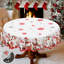 1 Edelen rond / rectangulaire en polyester 1pc, Edelen de Noël avec pin, bonhomme de neige, camion, bord embosé, décorations de Noël pour table à manger, décoration de table de fête de fête, cadeau de fête parfait