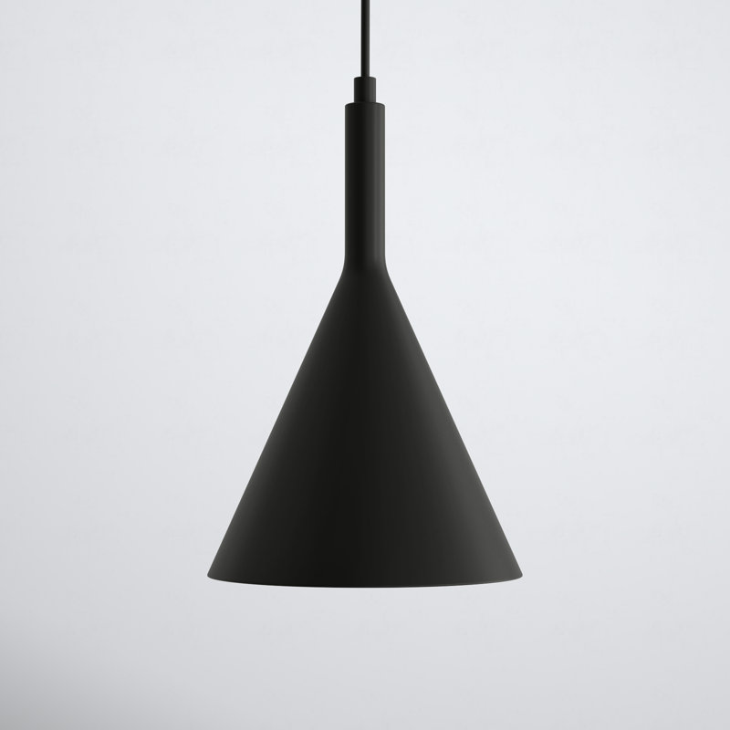 Laroche 1 - Light Single Pendant, 13.29" H x 7.75" W x 7.75" D, Matte Black