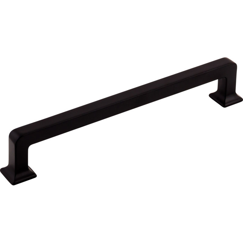 Ascendra 12" Center to Center Bar Pull, Flat Black, 6 5/16" Center to Center
