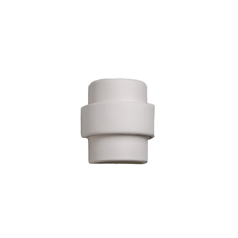 Chiyeko Ceramic Wall Light, LED Bulb Included, 9" H x 8" W x 5" D, White