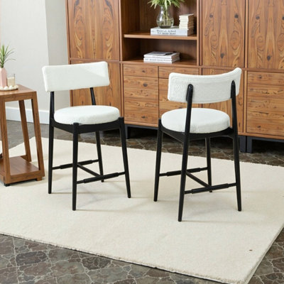 Ensemble de 2 tabourets de comptoir Mid Century